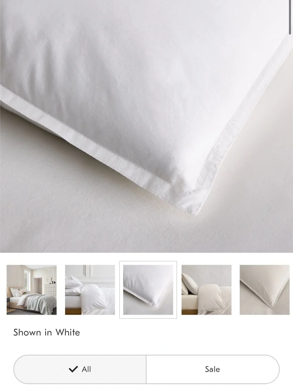 West Elm White Organic Cotton King Duvet Cover